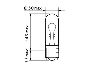 Изображение 5, 13516CP Лампа 24V W1.2W W2.1x4.6d PHILIPS