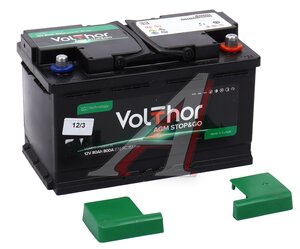 Изображение 1, 6СТ80(0) Аккумулятор VOLTHOR AGM 80А/ч обратная полярность