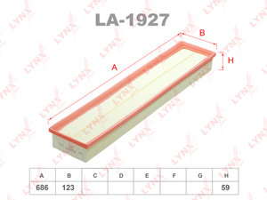 Изображение 1, LA1927 Фильтр воздушный PORSCHE Panamera (10-) LYNX
