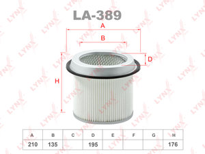Изображение 1, LA389 Фильтр воздушный MITSUBISHI Pajero (88-90) LYNX