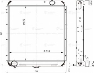 Изображение 6, LRC0723b Радиатор КАМАЗ-5320 алюминиевый 3-х рядный LUZAR