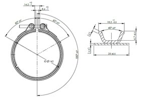 Изображение 5, 49939 Хомут глушителя MAN (d=114) (нерж.) DINEX