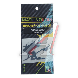 Изображение 1, PKTA 202 Наклейка металлическая "Ведьмочка" серебро 60х42мм MASHINOKOM