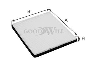 Изображение 3, AG624CF Фильтр воздушный салона CHERY Tiggo угольный GOODWILL