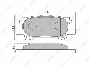 Изображение 1, BD7534 Колодки тормозные LEXUS RX300 (03-) задние (4шт.) LYNX