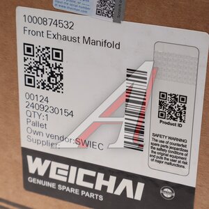 Изображение 4, 1000874532 Коллектор SHACMAN SHAANXI выпускной передняя часть OE