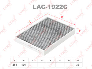 Изображение 1, LAC-1922C Фильтр воздушный салона LAND ROVER Freelander (06-) LYNX