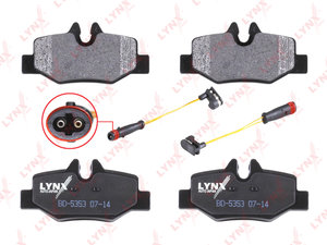 Изображение 2, BD5353 Колодки тормозные MERCEDES Viano, Vito (W639) (03-) задние (4шт.) LYNX
