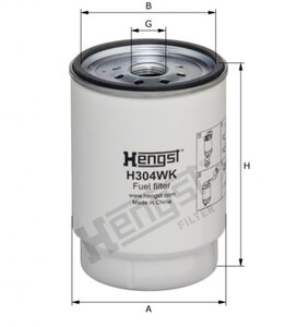 Изображение 2, H304WK Фильтр топливный HENGST