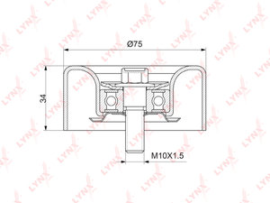 Изображение 1, PB7043 Ролик приводного ремня NISSAN Maxima (A35) натяжителя LYNX