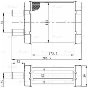 Изображение 4, LRH1202 Радиатор отопителя МАЗ-Автобус (до 2007г.) алюминиевый LUZAR