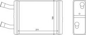 Изображение 2, 3110-8101060 Радиатор отопителя ГАЗ-2410, 3110 медный 3-х рядный ШААЗ