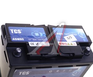 Изображение 3, 6СТ80(0) TCSAGM80 Аккумулятор TCS AGM 80А/ч обратная полярность