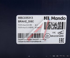Изображение 7, MBC035313 Диск тормозной TOYOTA Land Cruiser Prado (-09) передний (1шт.) MANDO
