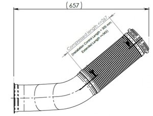 Изображение 4, 8AA012 Труба приемная глушителя VOLVO FH с гофрой E-line DINEX