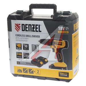 Изображение 6, 26116 Дрель-шуруповерт аккумуляторный 18.0В (2АКБ Li-Ion) DENZEL