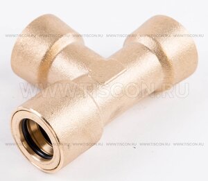 Изображение 2, 467.T.8-6-8.31.В Соединитель трубки ПВХ, полиамид d=6мм-8мм-8мм тройник латунь TISCON
