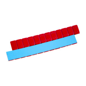 Изображение 1, FE 071R 12х5 Грузик балансировочный самоклеющийся тонкий 60г (12х5г) Красная эмаль
