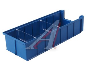 Изображение 2, 417044 Лоток полочный 400х156х90мм с 2-мя разделителями синий IPLAST
