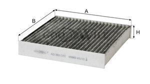 Изображение 3, AG393CFC Фильтр воздушный салона HONDA Jazz, City (00-08) угольный GOODWILL