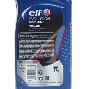 Изображение 3, 213897 Масло моторное EVOLUTION 900 SXR 5W40 синт.1л (Уценка) ELF