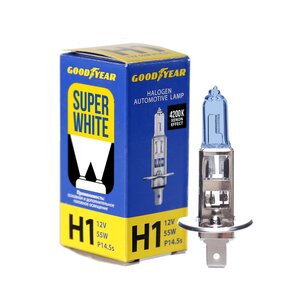 Изображение 1, GY011126 Лампа 12V H1 55W P14.5s Super White GOODYEAR