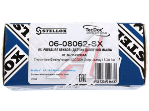 Изображение 5, 0608062SX Датчик давления масла CHRYSLER 300C STELLOX