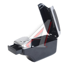 Изображение 2, AA-48007-GY Подлокотник универсальный с держателем банок,  кожа (хром/серый)