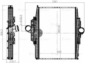 Изображение 4, LRIC15703 Интеркулер КАМАЗ-5490 MERCEDES Axor (02-) LUZAR