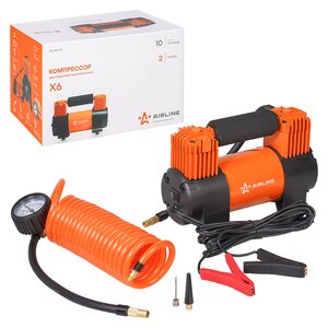 Изображение 1, CA-070-17S Компрессор автомобильный 70л/мин. 10атм. 12V двухпоршневой AIRLINE