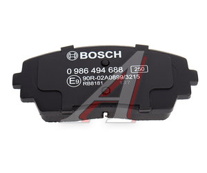 Изображение 4, 0986494688 Колодки тормозные KIA Picanto (11-) передние (4шт.) BOSCH