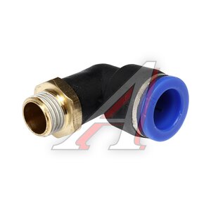 Изображение 1, ER-SPL12-02 Соединитель трубки ПВХ, полиамид d=12мм (наружная резьба) 1/4" угольник пластик ЭВРИКА
