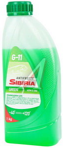 Изображение 1, 800256 Антифриз зеленый -40C 1кг G11 SIBIRIA