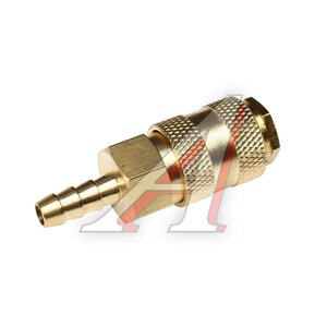 Изображение 2, BSE1-3SH (код 6740) Переходник для компрессора 8мм быстросъемный с клапаном "елочка" латунный