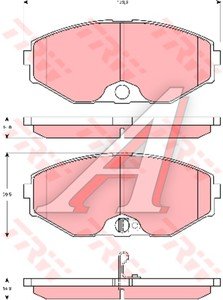 Изображение 3, GDB3273 Колодки тормозные NISSAN Maxima CA33 (00-) передние (4шт.) TRW