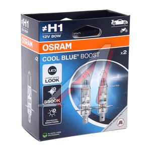 Изображение 2, 62150CBB-2HB Лампа 12V H1 80W P14.5s бокс (2шт.) Cool Blue Boost OSRAM