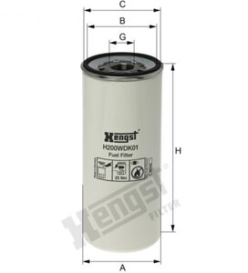 Изображение 4, H200WDK01 Фильтр топливный RENAULT Premium VOLVO FH12, FH16 HENGST