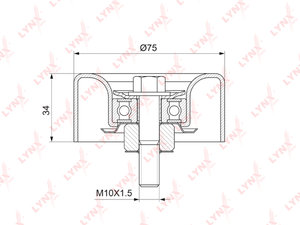 Изображение 1, PB7046 Ролик приводного ремня NISSAN QX50 (08-) обводной LYNX