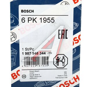 Изображение 6, 1987948344 Ремень приводной поликлиновой 6PK1955 BOSCH