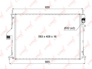 Изображение 3, RB1024 Радиатор RENAULT Duster (12-), Logan (07-) охлаждения двигателя LYNX