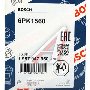 Изображение 6, 1987947950 Ремень приводной поликлиновой 6PK1560 BOSCH