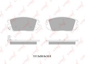Изображение 1, BD3629 Колодки тормозные HYUNDAI Sonata (04-) передние (4шт.) LYNX
