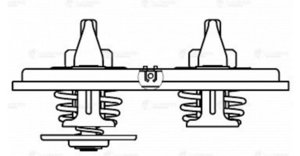 Изображение 8, LT2704 Термостат SCANIA 4 series сдвоенный с прокладкой (80/87град.) LUZAR