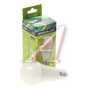 Изображение 1, EL-LED-A65-20W-E27-3K Лампа светодиодная E27 A60 20W (190W) 220V теплый ERGOLUX