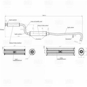 Изображение 2, EAM0120 Резонатор ВАЗ-2123 ЕВРО-3 (3 отв.) TRIALLI