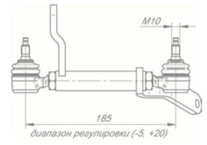 Изображение 2, 14401-1703650 Тяга КАМАЗ-5490 привода КПП задняя в сборе ROSTAR