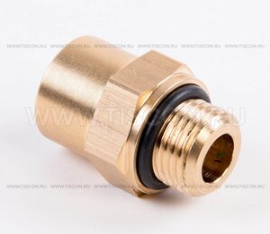 Изображение 1, 467.I.4-М10.138.В Соединитель трубки ПВХ, полиамид d=4мм (наружная резьба) М10х1 прямой латунь TISCON