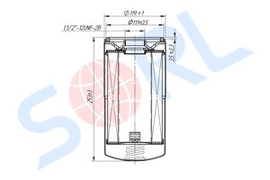 Изображение 6, RL6140AA03 Фильтр масляный VOLVO дв.CUMMINS SORL