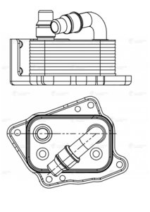 Изображение 3, LOC 2667 Радиатор масляный BMW 3 E46 (98-), (E90) (05-), X3 (04-) (1.6 I/1.8 I/2.0 I) LUZAR