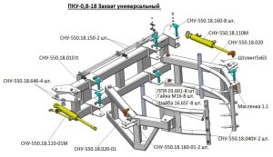 Изображение 2, ПКУ-0.8-18 Захват МТЗ-80, 82 (ПКУ-0.8) универсальный САЛЬСК